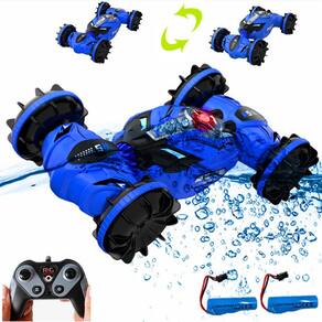Amphibious RC Stunt Car Johehe, controle remoto impermeável de 2,4 GHz para crianças