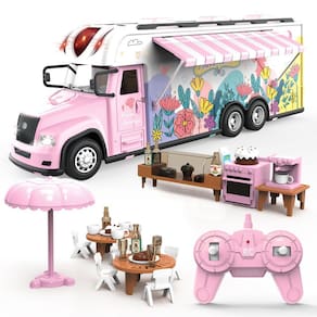 Carro de acampamento com controle remoto Losbenco para meninas de 6 anos ou mais