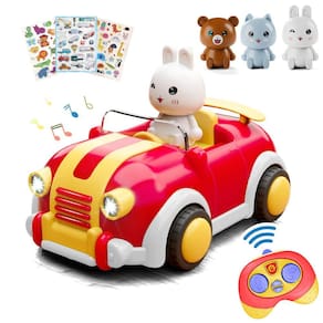 Carro de desenho animado com controle remoto LOVE LIFE Girls Age 3+ com música
