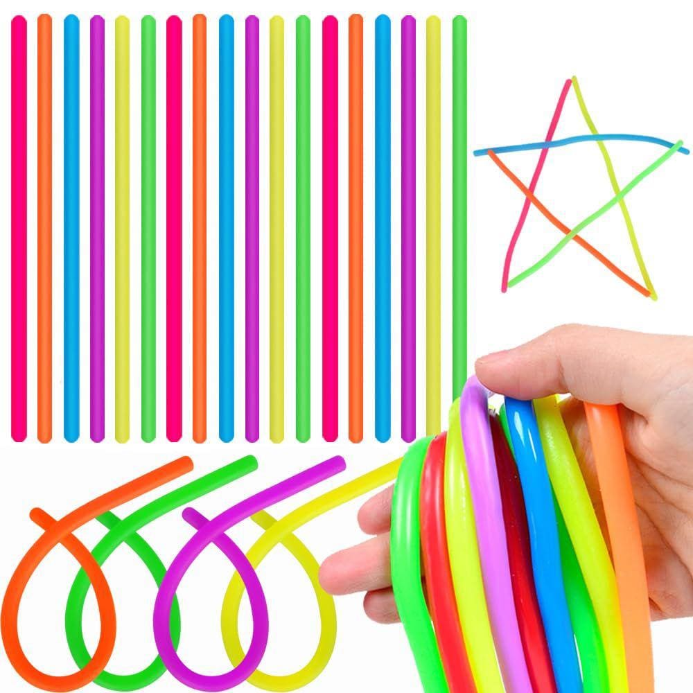 Brinquedos sensoriais elásticos Fidget Strings, estimados em 100 unidades