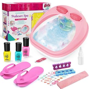 Kit de spa para pés Combaybe para meninas de 7 a 12 anos com kit de unhas e massageador