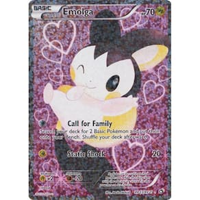 Cartas colecionáveis Pokémon Emolga Super Holo Rare Legendary Treasu