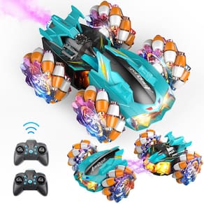 Carros de RC Toy Aero Quest 2 em 1 para meninos e crianças com luzes e spray