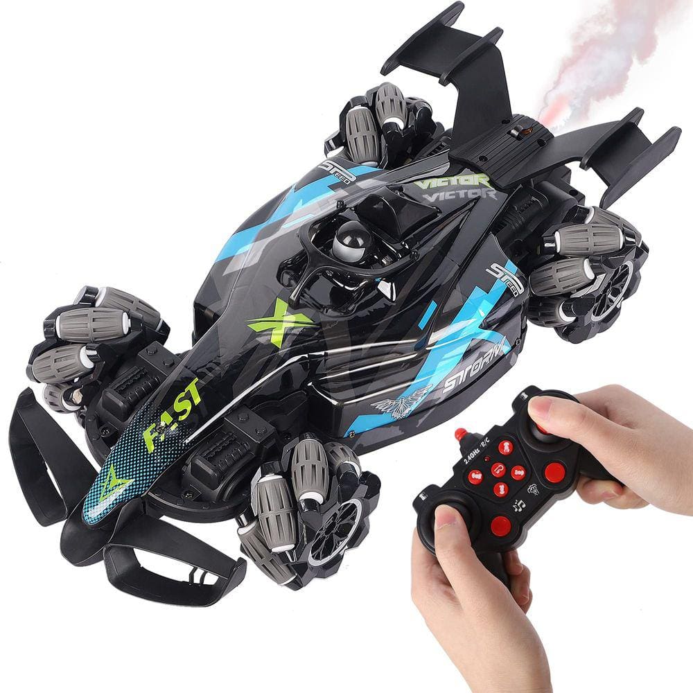 Controle remoto RC Stunt Car Lulu Home com luzes e névoa fina