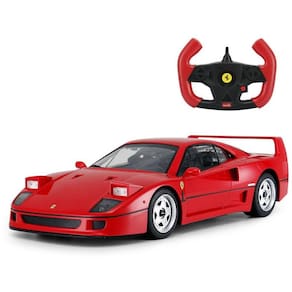Modelo de carro RC RASTAR Ferrari F40 em escala 1/14 com controle de luz