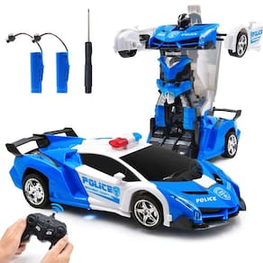 Robô de deformação de controle remoto Police Car Zosam para crianças