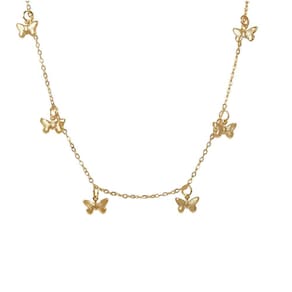 Colar infantil borboletas - Banhado em Ouro 18k