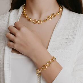 Conjunto pulseira e colar