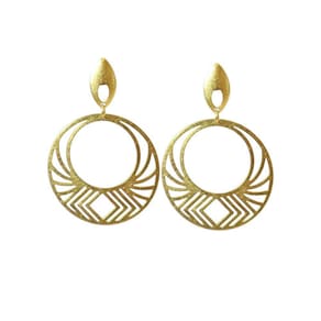 Brinco Argola Diamantada - Banhado em Ouro 18k
