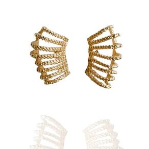 Brincos Ear Cuff 8 Voltas - Banhado em Ouro 18k