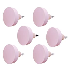 6 Ganchos bola pendurador cabide rosa bebê boho rosê nude