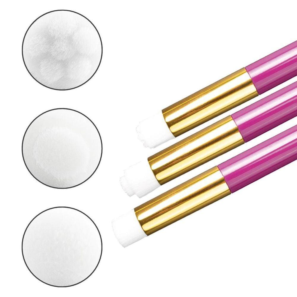 Kit 3 Pincéis Limpeza De Alongamento De Cílios Makeup Argila