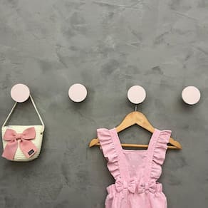 4 Ganchos de parede infantil menina decoração bola rosa boho