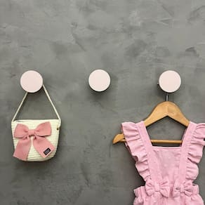 3 Ganchos de parede infantil menina decoração bola rosa boho