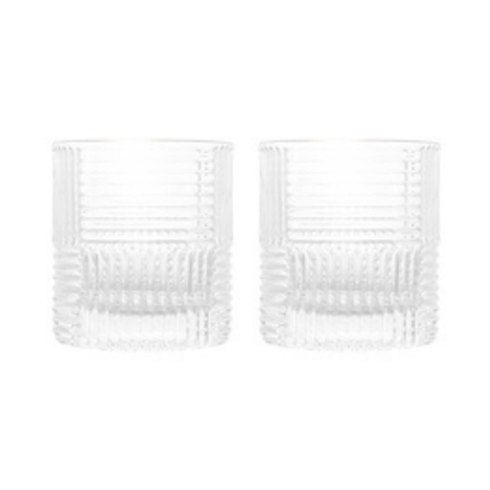 Copo Wisky Vidro Borda Dourada Chess 320ml com 2 - Wolff