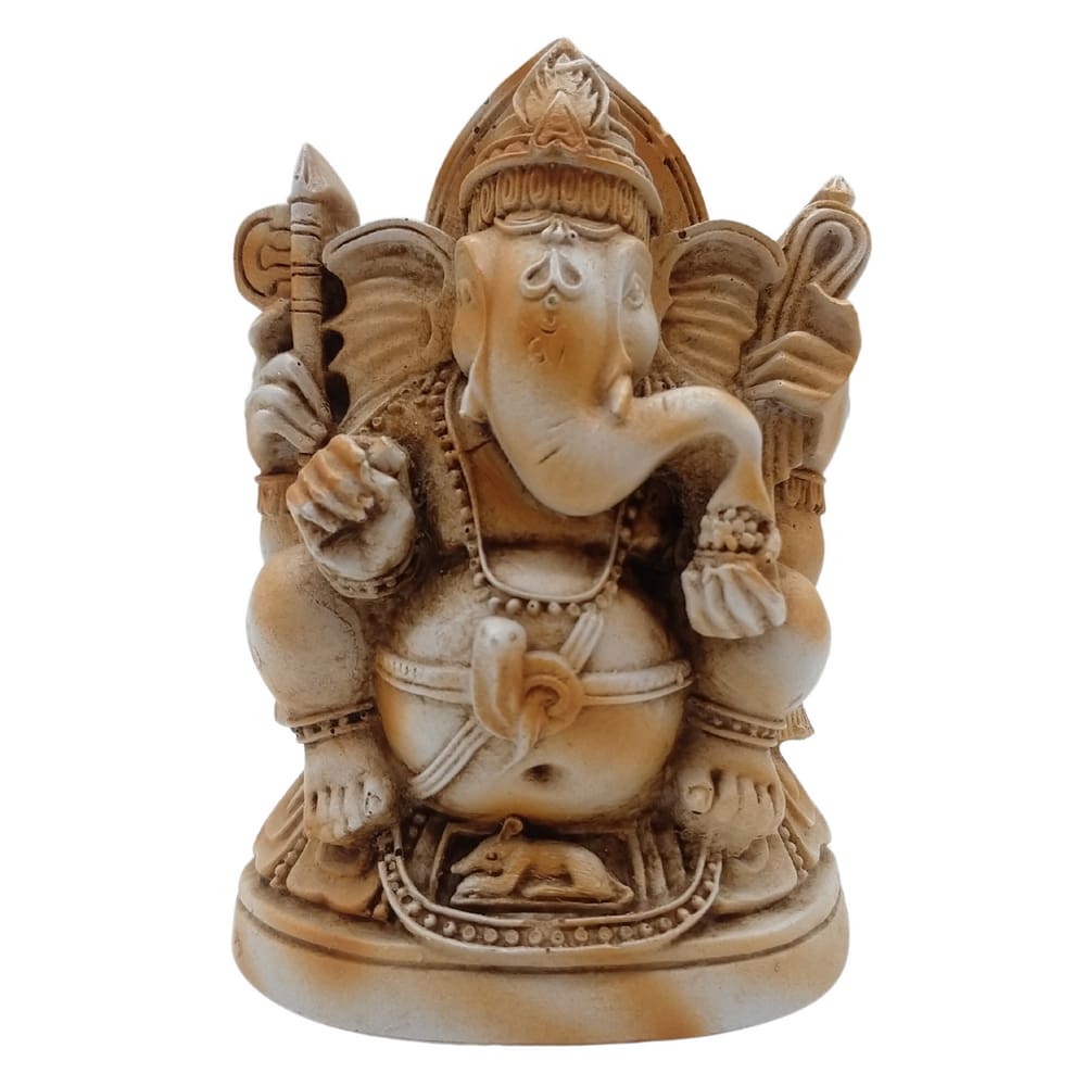 Ganesha Gordo Metade - Bege