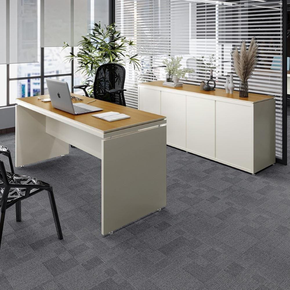 Conjunto de Escritório Office 2 Peças Mesa e Balcão Buffet Oslo