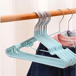kit Com 5 de Cabide Para Roupa Emborrachado Antiderrapante 40cm de Metal Cabide de Roupa e Acessórios