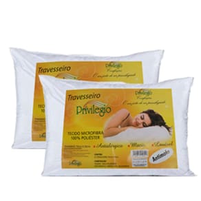 Travesseiro Antialérgico Suporte Macio Microfibra Importado 50x70