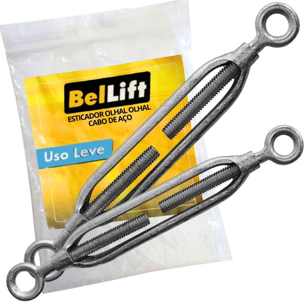 Kit C/ 5 Esticador Olhal Olhal Cabo de Aço 9,5mm Beltools