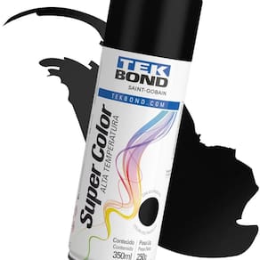 Tinta Spray Alta Temperatura 350ml Preto Tekbond