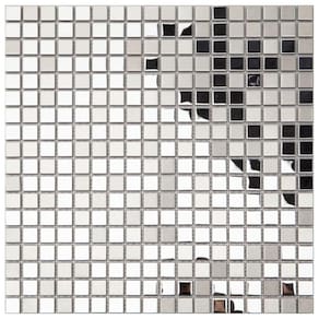 Pastilha de Metal Glass Mosaic  ax 10 Prata