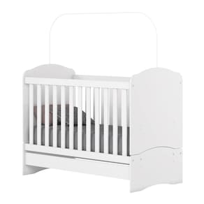 Berço Mini Cama Bala de Menta Branco - Henn