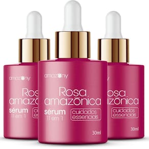 Sérum Rosa Amazônica 11 em 1 - Clareador 90ml  3 Unidades