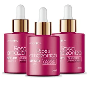 Sérum Rosa Amazônica Rosa Mosqueta Serum 100%  - 3 Unidades