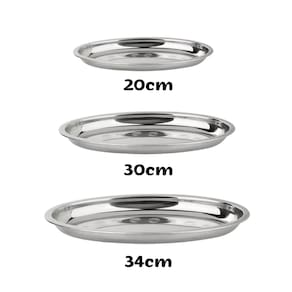 Conjunto de Bandejas de Inox Oval Kit com 3 unidades 20, 30 e 34cm