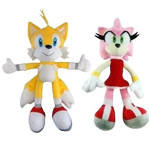 02 Pelúcias Tails e Amy 35cm