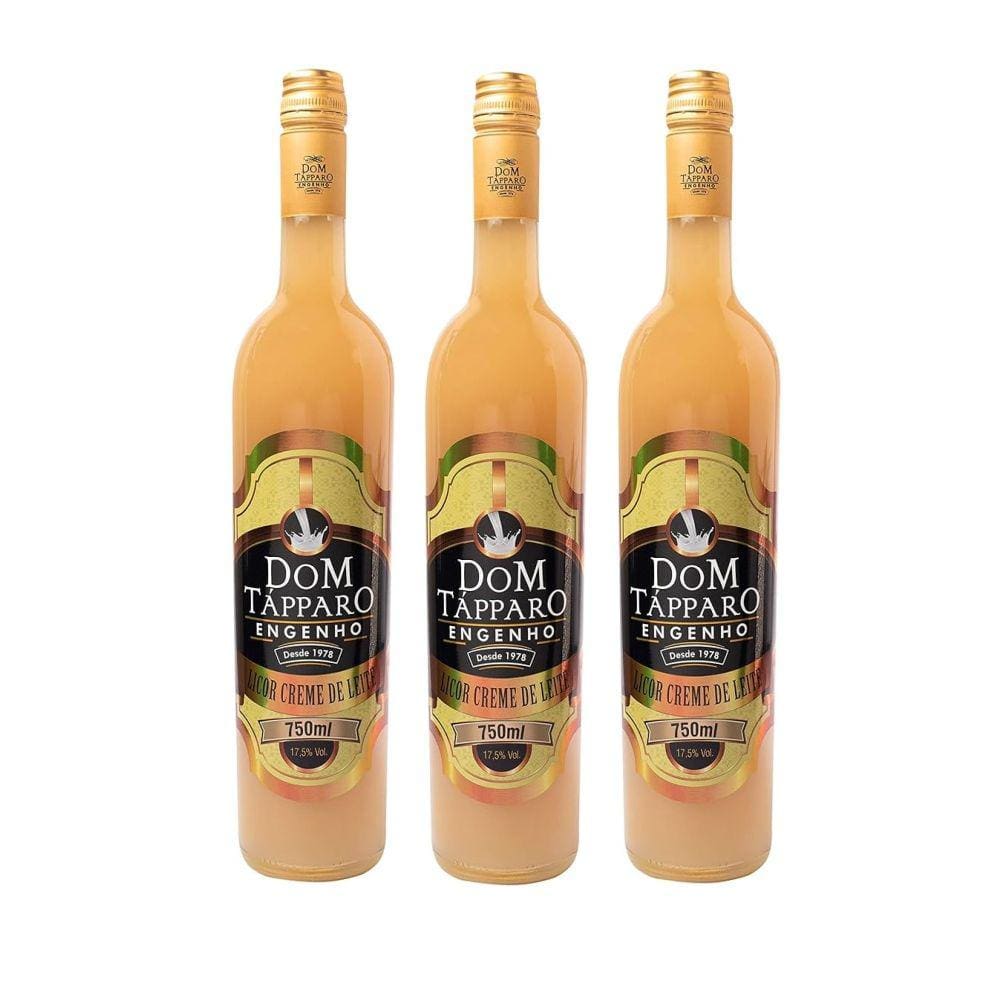 Kit Licor Creme De Leite Dom Tápparo 750ml 3 unidades