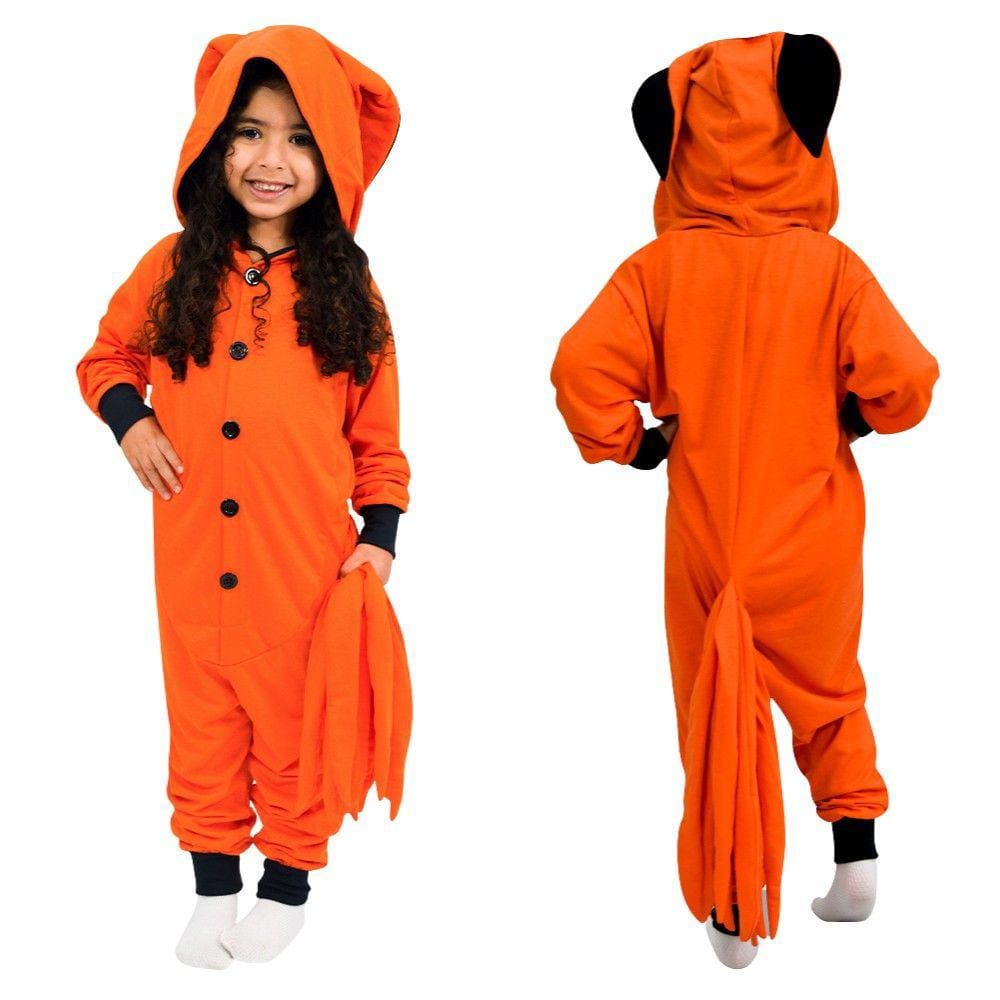 Kurama Raposa 9 Caudas Kigurumi Macacão Pijama Roupa Fantasia Cosplay Verão Infantil Oficial Naruto VIZ