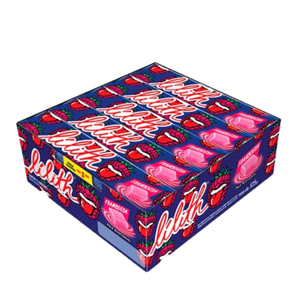 Bala Mastigável Lilith Framboesa C/15un 525g