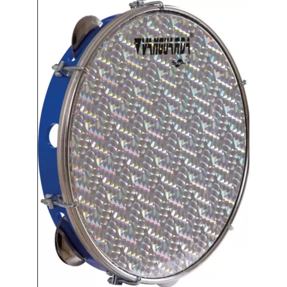 PANDEIRO VANGUARDA ABS AZUL 10" PELE HOLOGRÁFICA SPANKING
