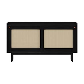 Aparador Buffet 2 Portas de Correr Átria 1295 Carraro Preto