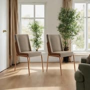 Conjunto 2 Cadeiras de Jantar Hug 1749 Carraro Areia Rose