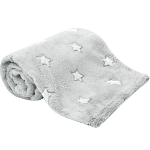 Mantinha Buba Bebe Supermacia Dupla Face Antialérgica Estrelinhas Fofinha 14483 Cinza