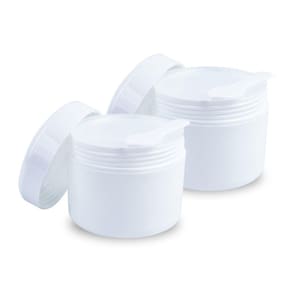 Kit 2 Pote Creme Cosmético Gel Unha Tampa Vedação Colher 30g