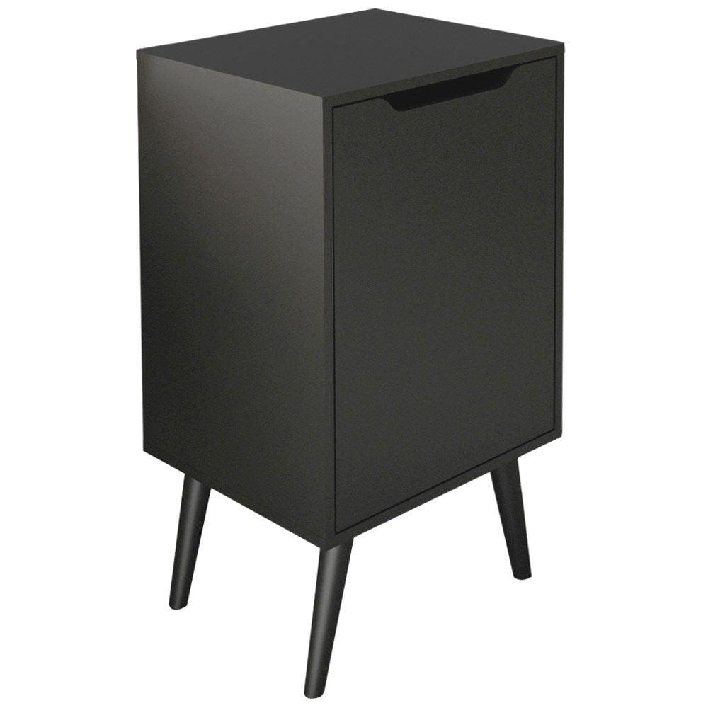 Gabinete Para Banheiro Pes Palito 1 Porta BN3641 Preto Tecno Mobili
