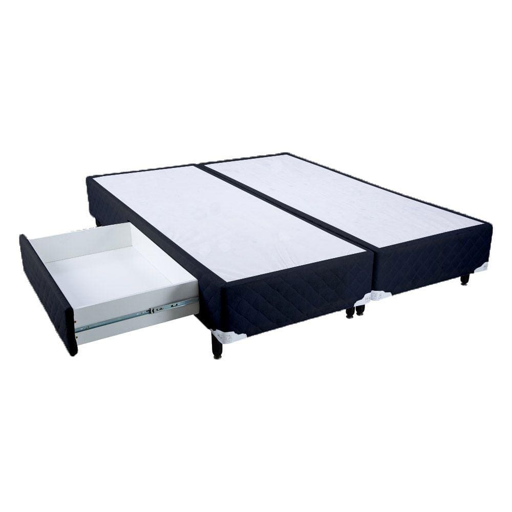 Cama Box King Size com Gaveta Mega Colchões Black - 193x203