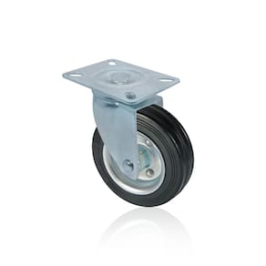 Rodízio Giratório de Borracha 125 Mm 2 Rolamentos S/ Freio