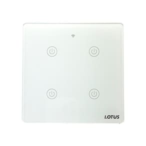 Interruptor Inteligente 4 Botões Wifi 4X4 - Branco 30/1