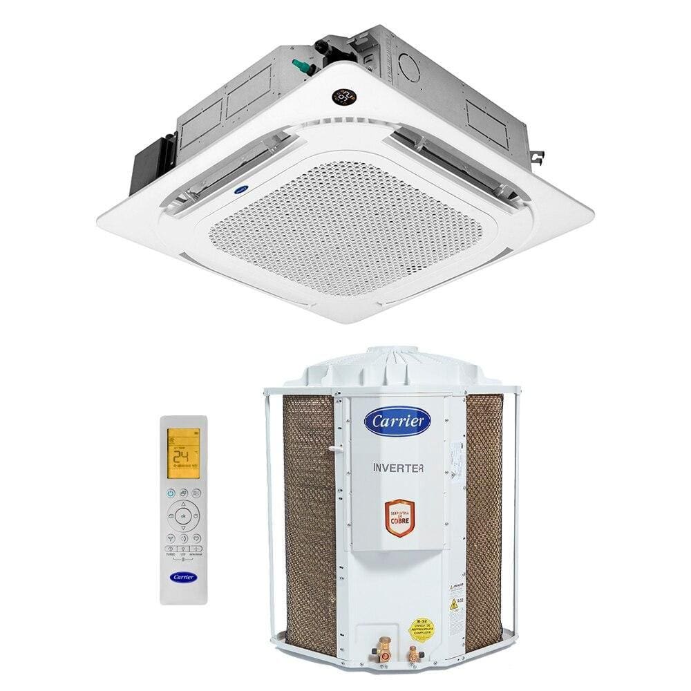 Ar-Condicionado Split Inverter Cassete 56000 BTUs Carrier Connect Quente e Frio 40KVQD60C5/38CQVD60515MC/40KWFLB 220V