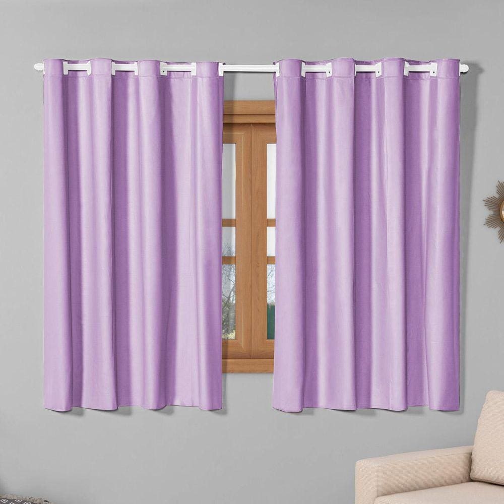 Cortina Blackout 100% Pvc 2,80M X 1,60M Lilás Corta Luz