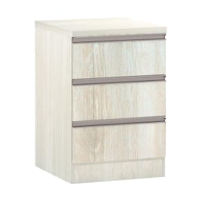 Mesa De Cabeceira 3 Gavetas 40Cm Estrutura Legno Crema Prime