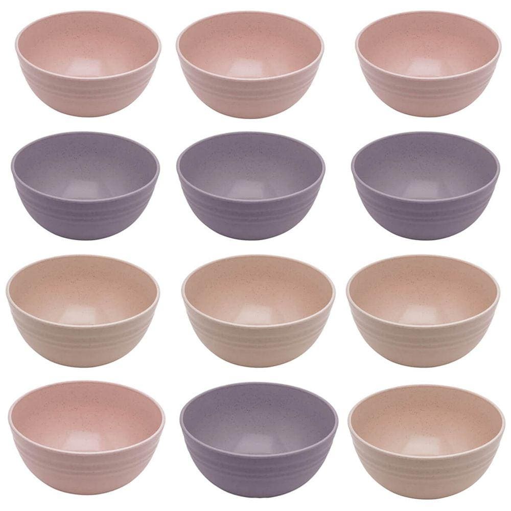 Kit 12 Cumbucas Bowl de Bambu Ecológico Sobremesa Cereais Frutas Petiscos