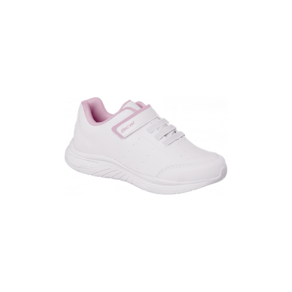 Tênis Infantil Feminino Bical Gamer Fita Aderente Branco e Rosa