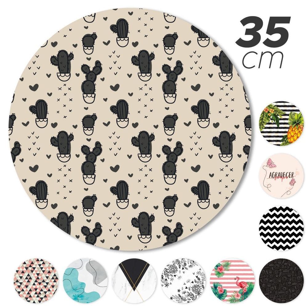 Kit 8 Capas Sousplat Jogo Americano Sala Jantar Cactos