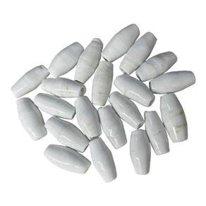 Kit 7 Firmas Azeitona 35X15Mm Branca Leitosa Murano Guias